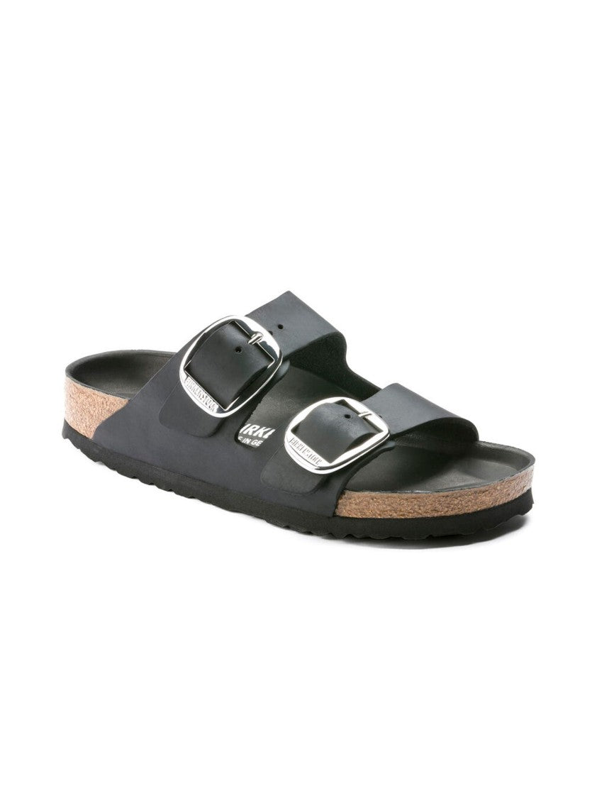 Birkenstock Elegant Double-Buckle Black Nubuck Sandals
