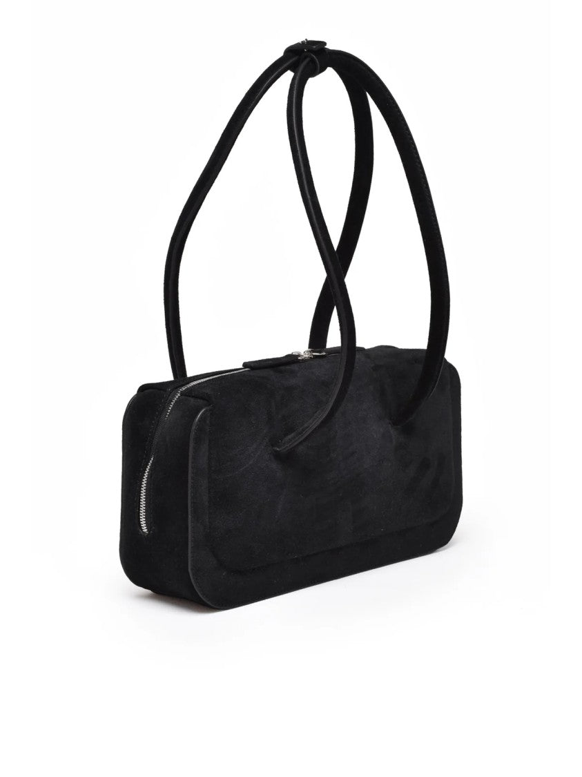 Aesther Ekme Black Lagune Smooth Leather Bowling Bag