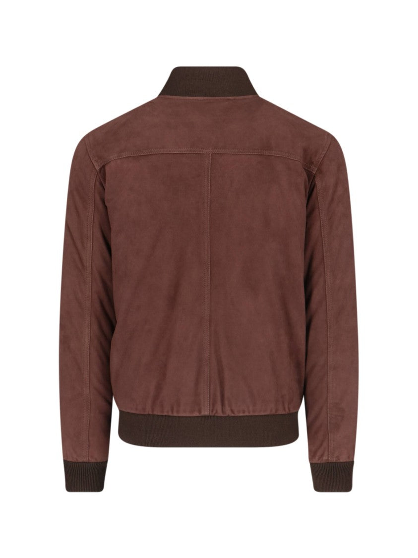 Valstar "Valstarino" Suede Bomber Jacket – Brown