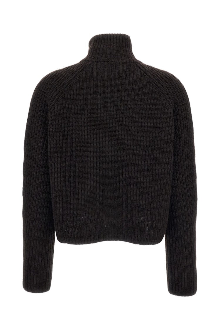Lisa Yang Brown Sadie Cashmere Zip Cardigan