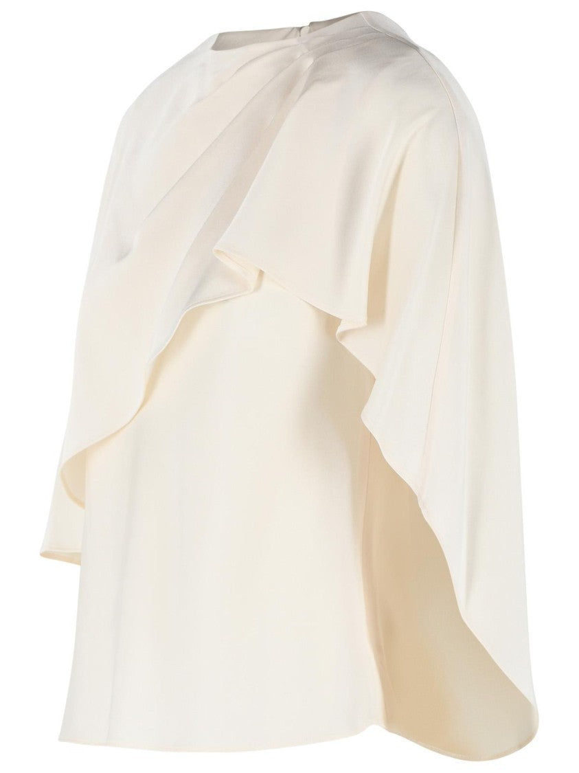 Simkhai 'Eliora' Blouse In Cream Acetate Blend