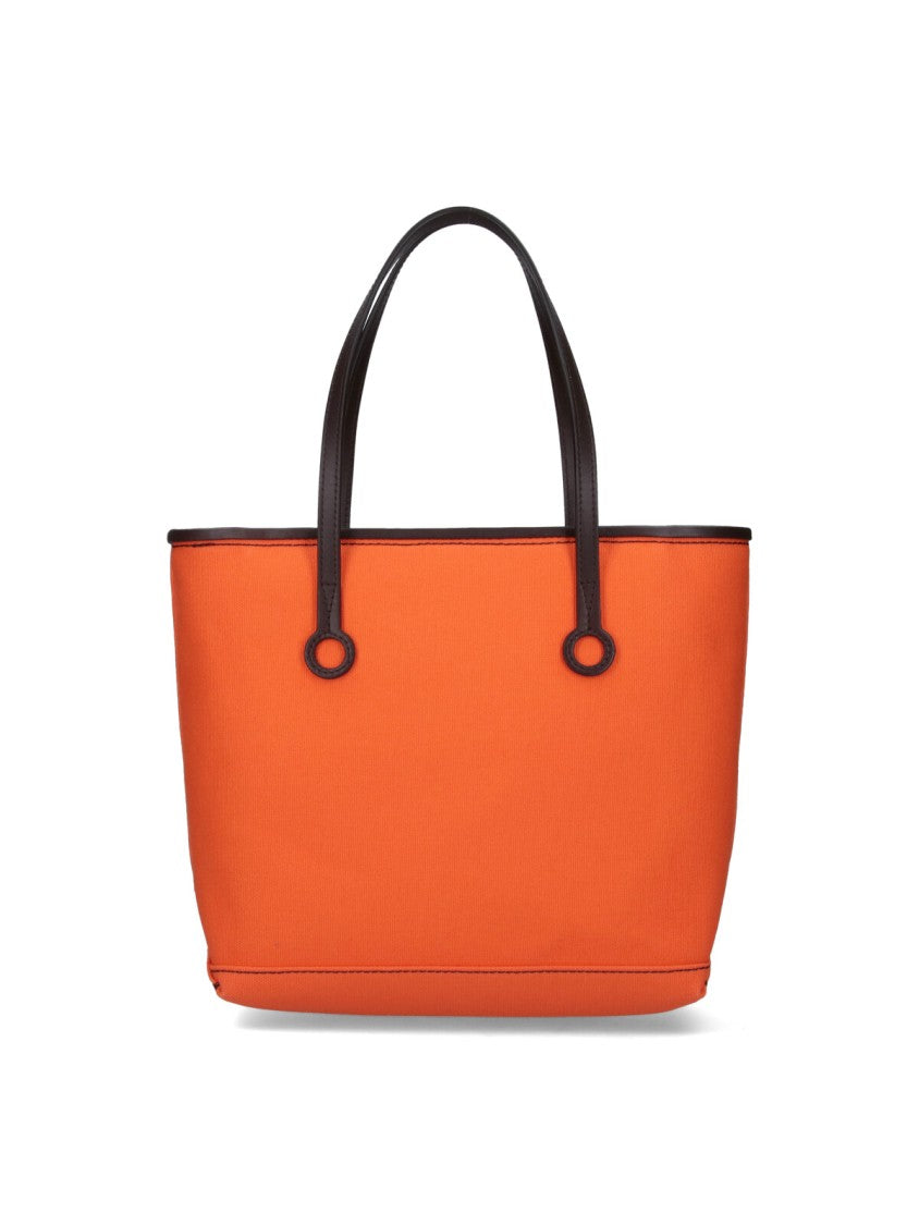 J. W. Anderson Orange Anchor Structured Canvas Logo Tote