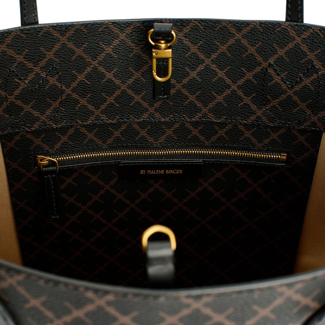 By Malene Birger Brown Abigail Geometric Shopping Bag