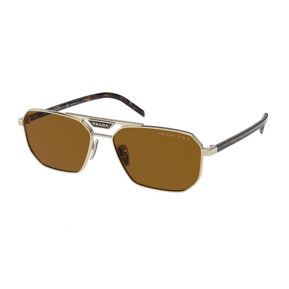 Prada Pr58ys Contemporary Gold Metal Sunglasses