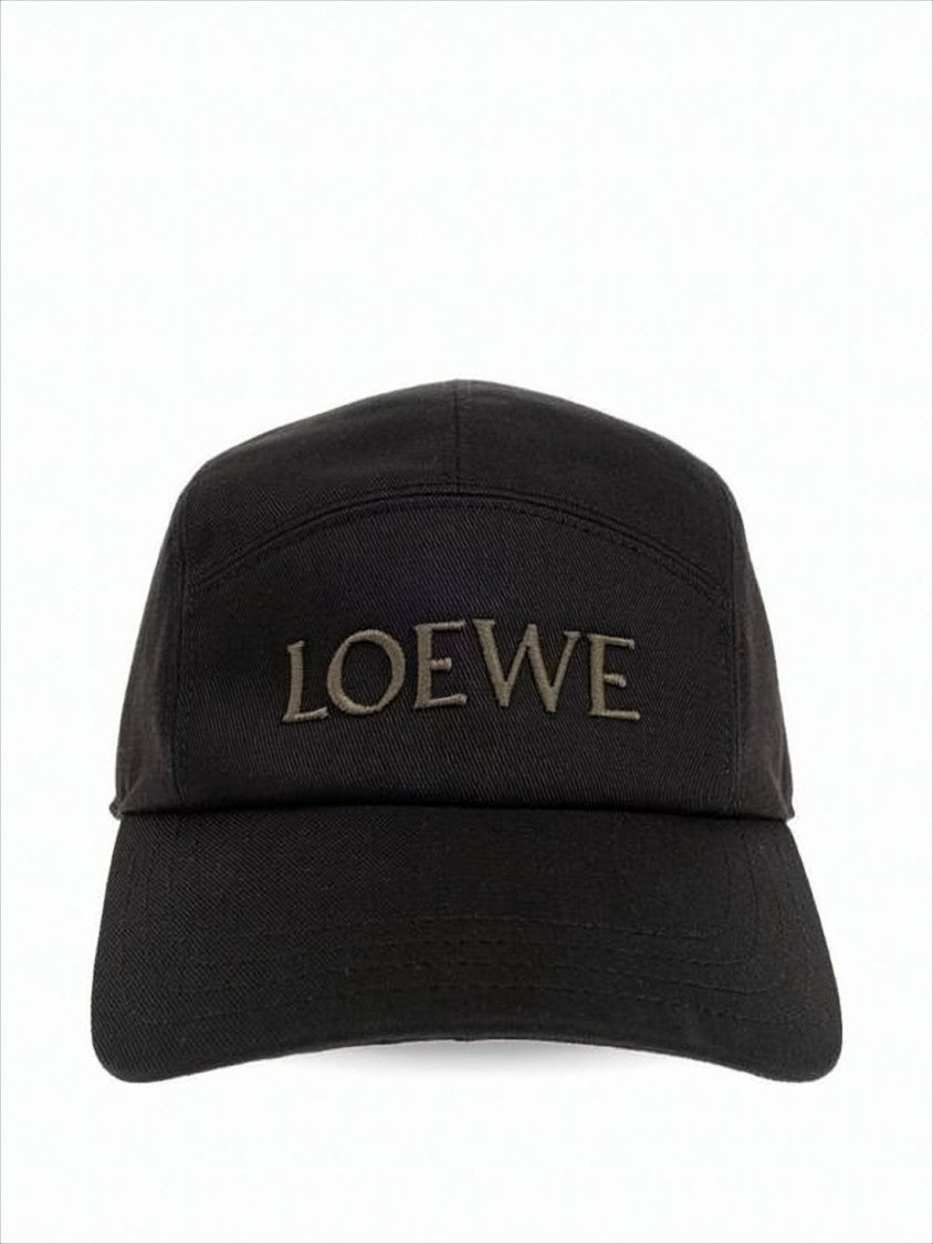Loewe Embroidered Black Cotton Cap