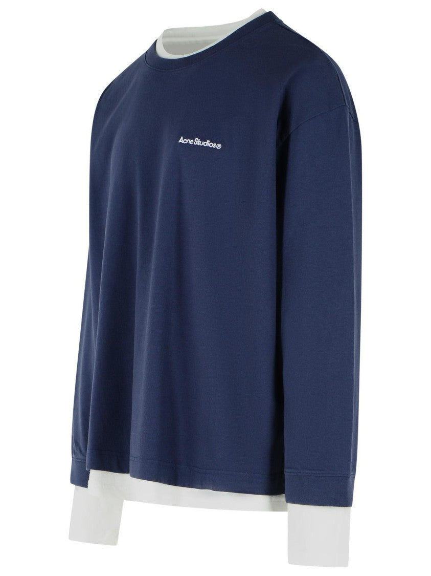 Acne Studios Navy Cotton T-Shirt