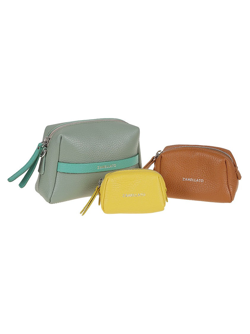 Zanellato Set Of Three Calf Leather Pouches