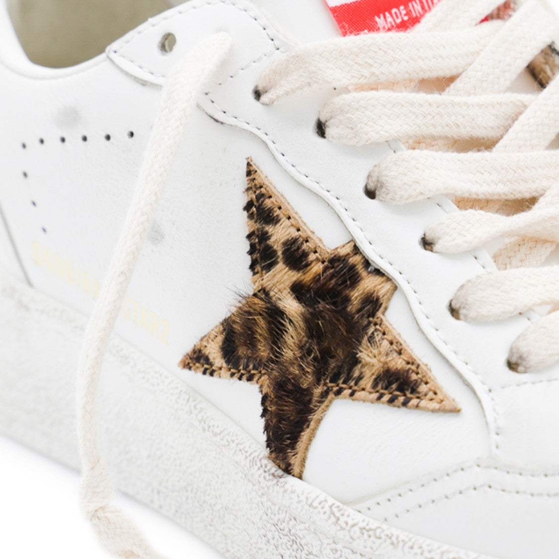 Golden Goose White Leather Ballstar 2 Sneakers