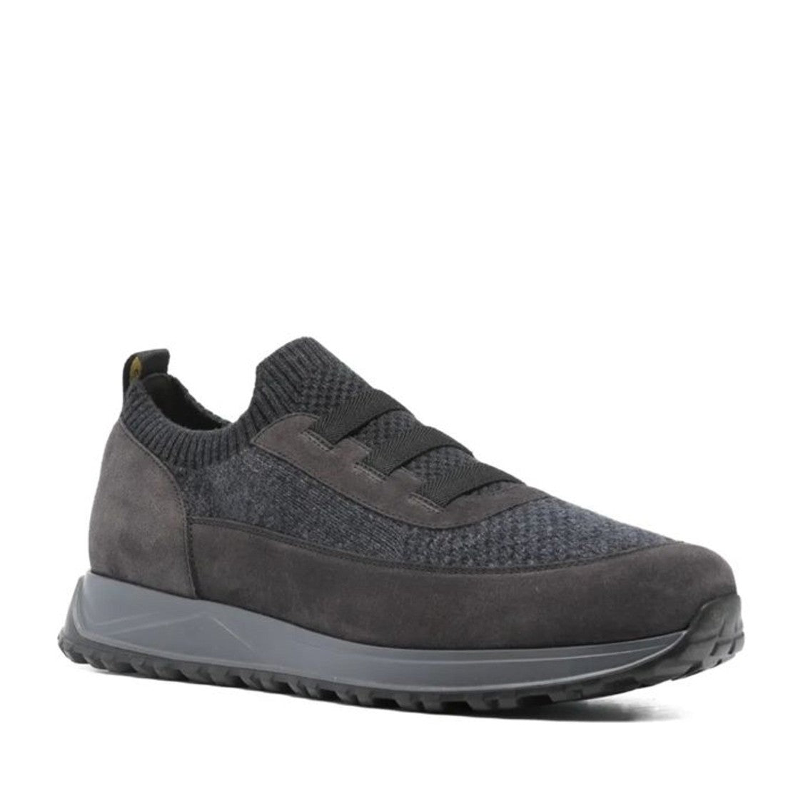 Doucal's Brown Unique Texture Rugged Sole Leather Sneakers