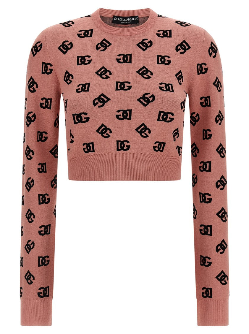 Dolce & Gabbana Cropped Viscose Blend Sweater