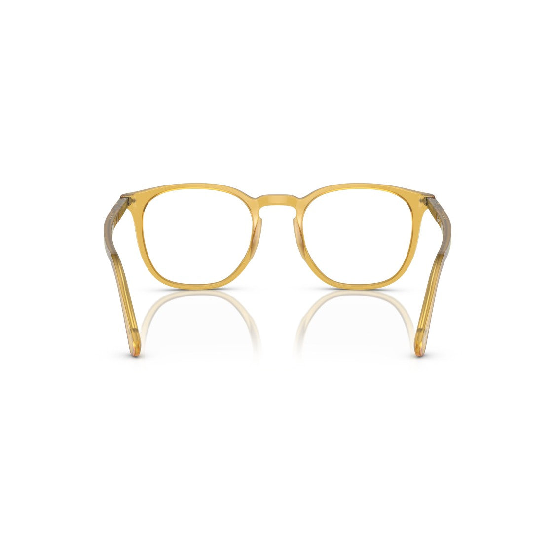 Persol 0Po3318v Translucent Amber Acetate Eyeglasses With Keyhole Bridge