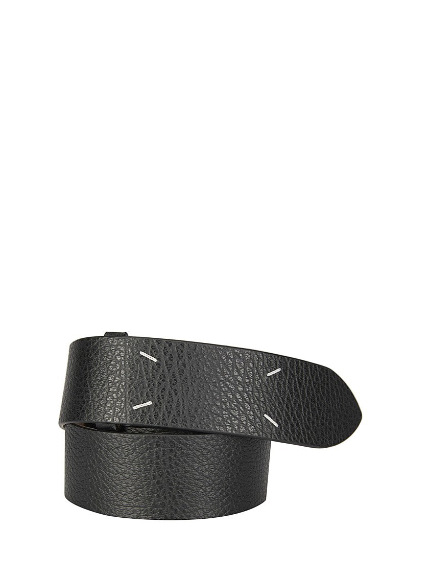 Maison Margiela 45Mm Black Belt With Classic Buckle Closure