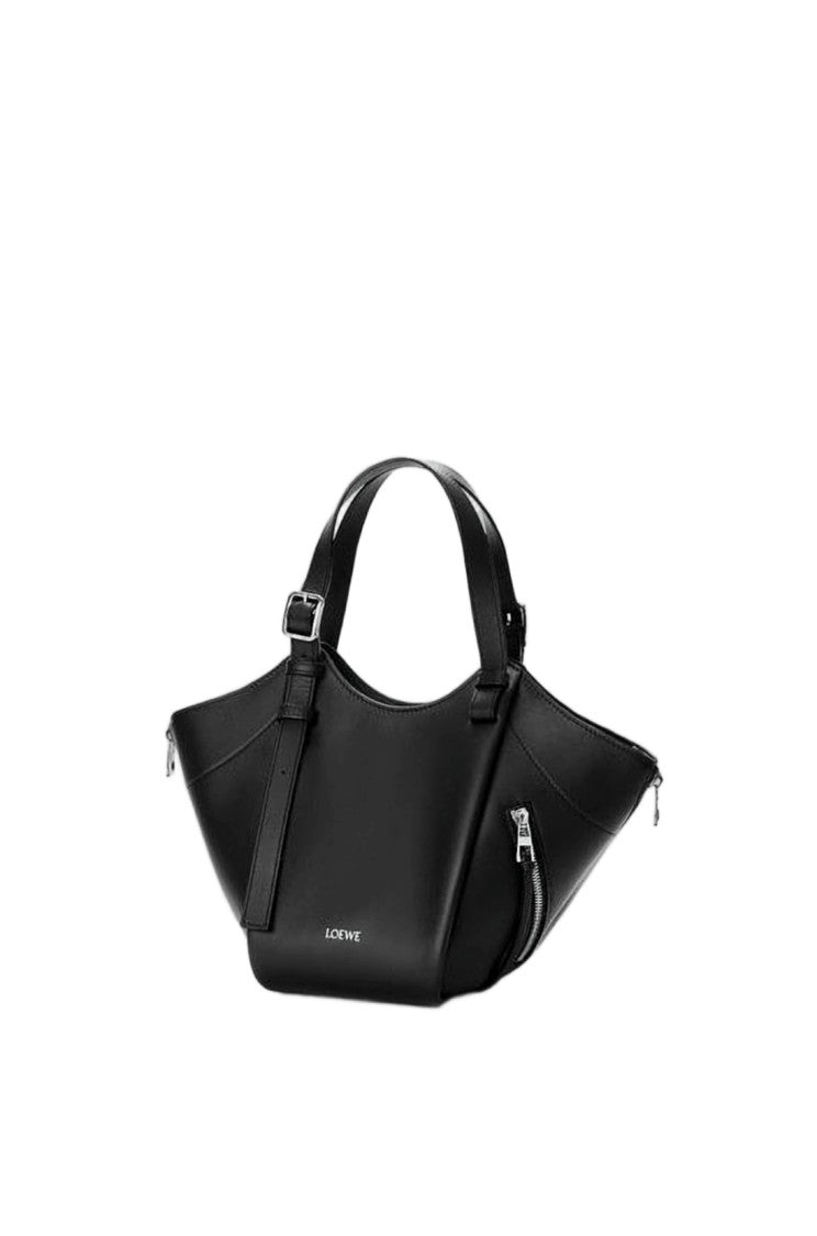 Loewe Structured Black Cowhide Leather Shoulder Bag