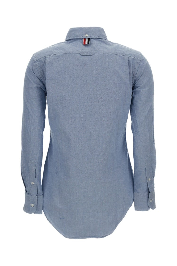 Thom Browne Oxford Fabric Long-Sleeved Shirt With Button-Down Collar