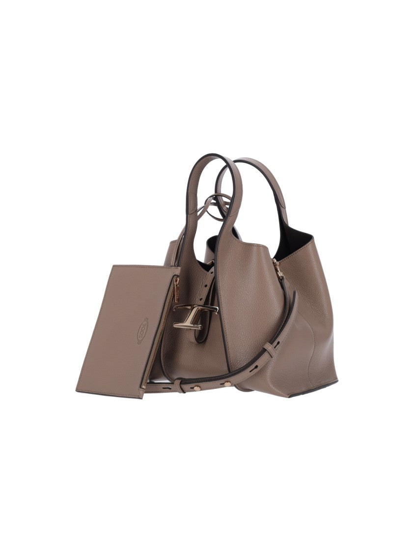 Tod's Mini Bag In Taupe Calfskin