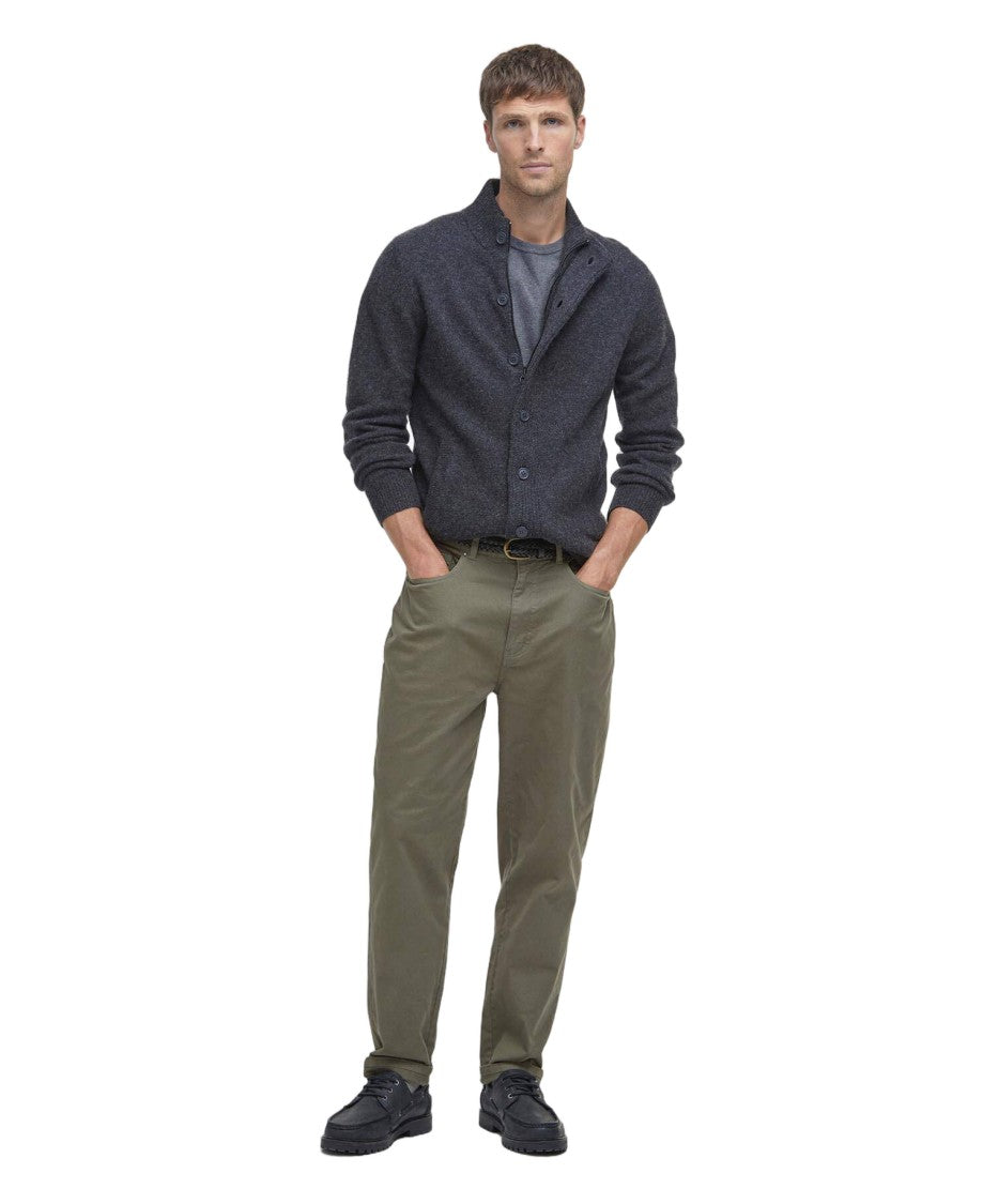 Barbour Charcoal Marl Zip Through Cardigan