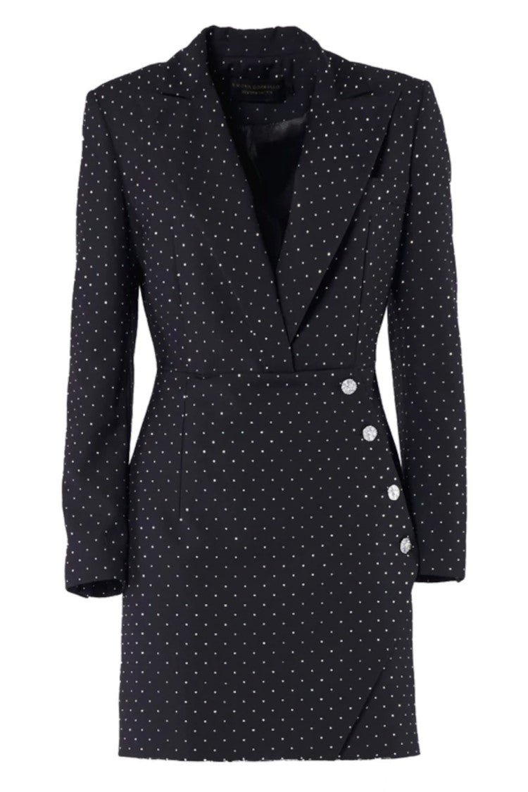 Simona Corsellini Tailored Mini Dress With Deep V-Neck