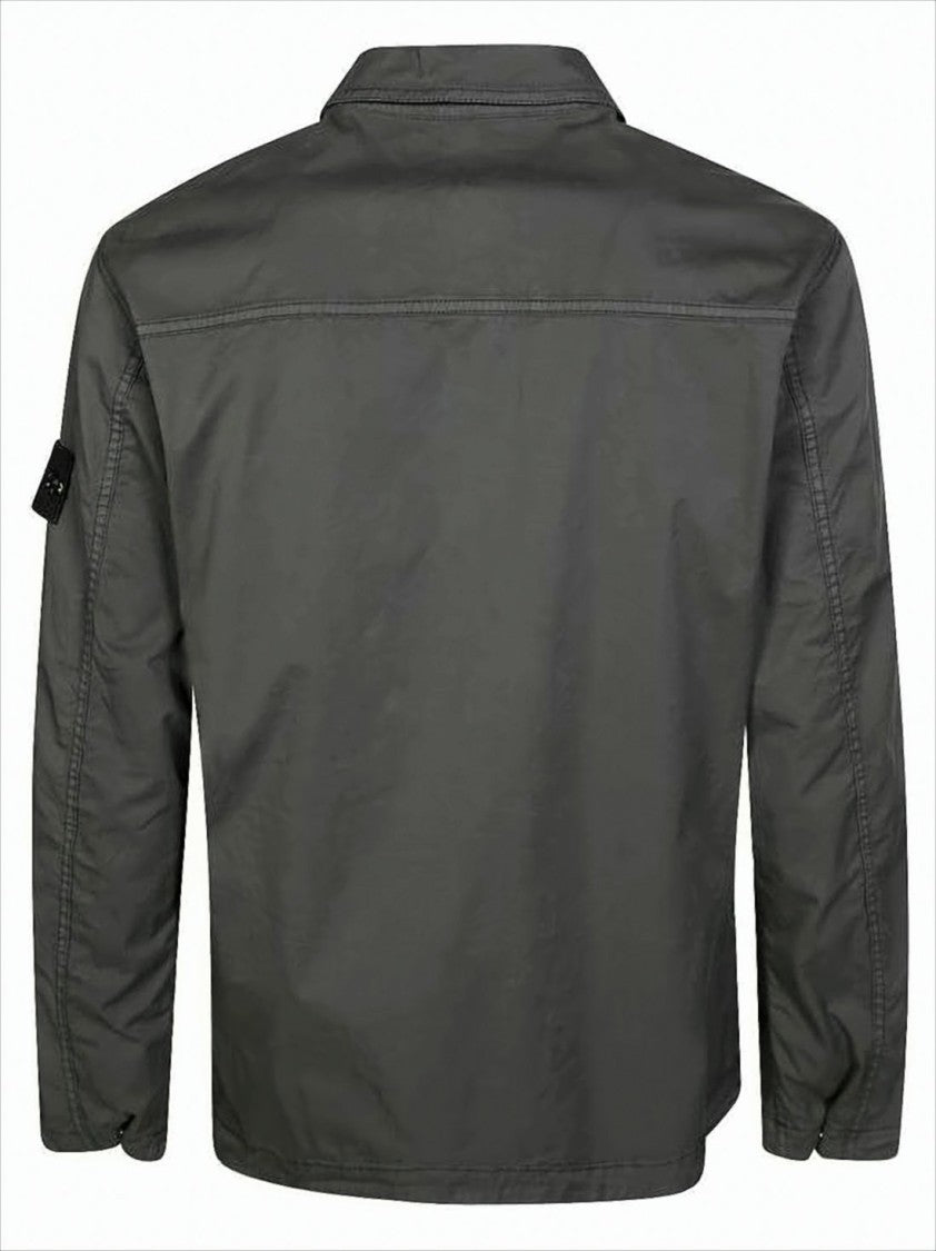 Stone Island Long-Sleeve Structured Collar Shirt With Zipper Closure