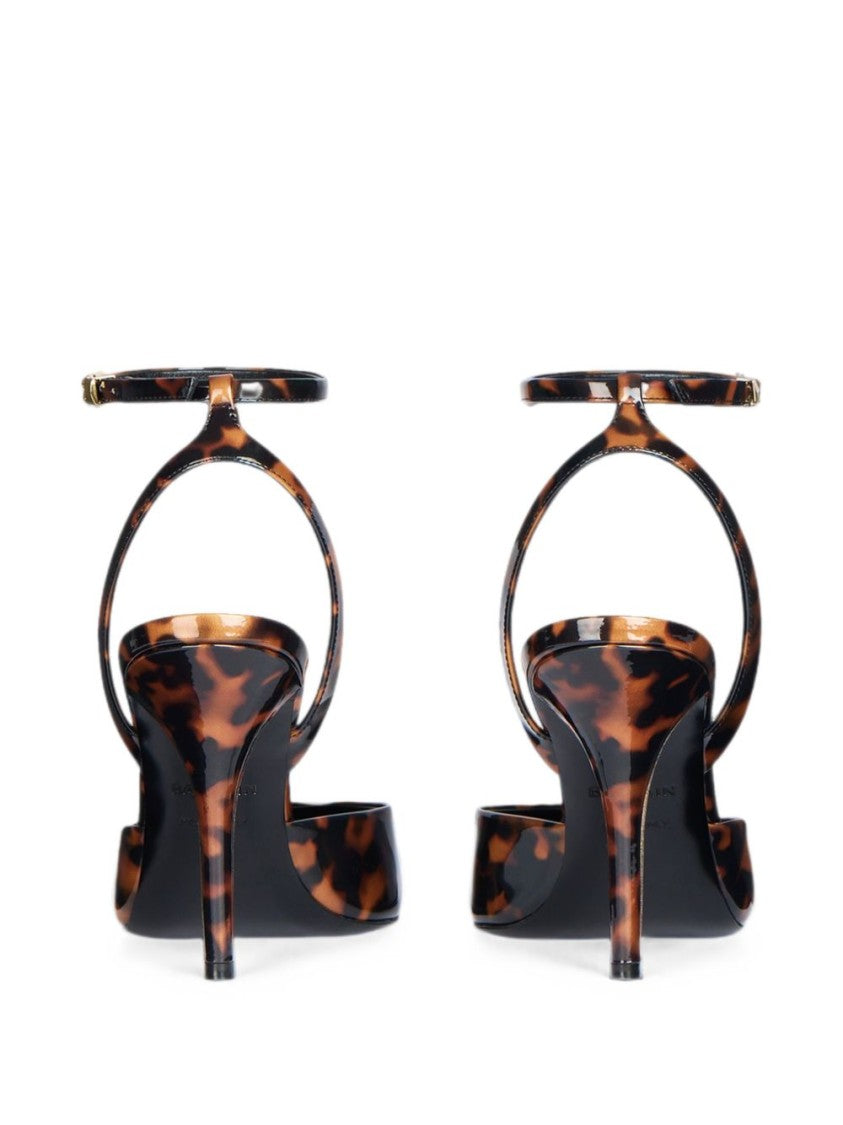 Balmain Tortoiseshell Glossy Pointed-Toe Pumps