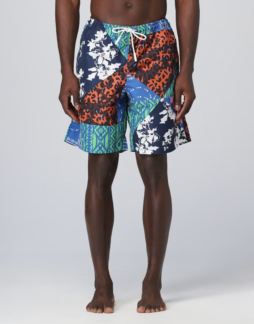 Marcelo Burlon Mix&Match Patchwork Swim Shorts