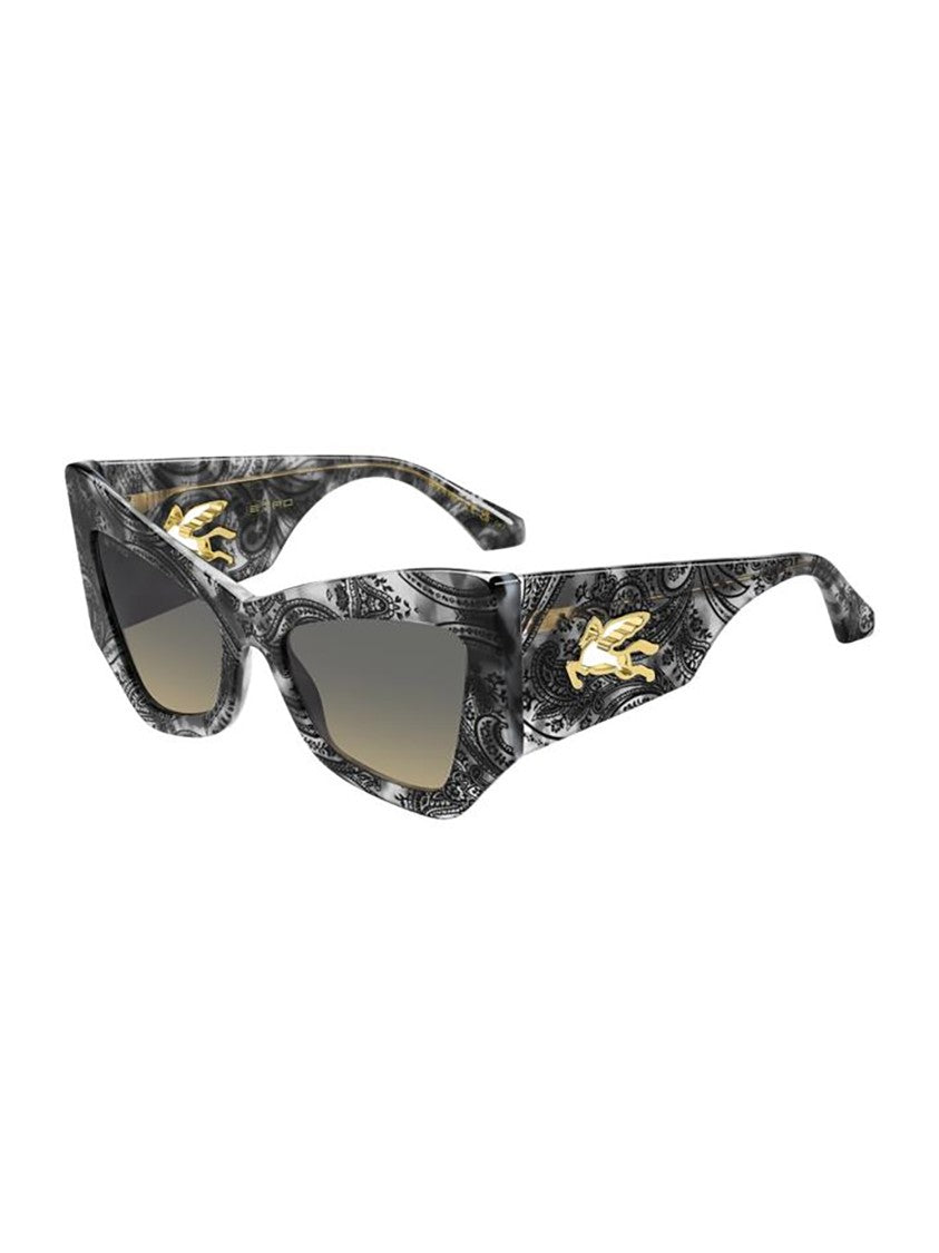 Etro Oversized Cat-Eye Etromania Sunglasses With Intricate Paisley Patterns