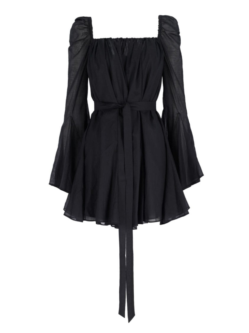 The Andamane Whitney' Belted Mini Dress – Black