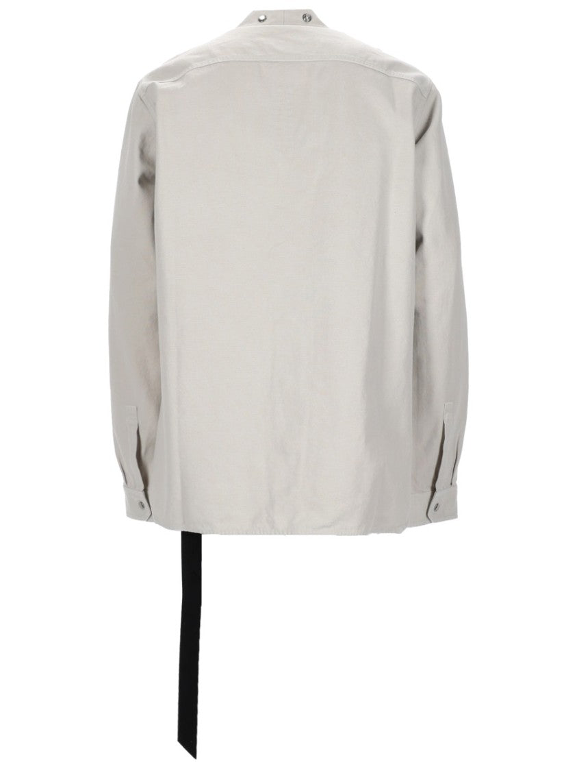 Drkshdw By Rick Owens Larry Cotton V-Neck Strap Shirt