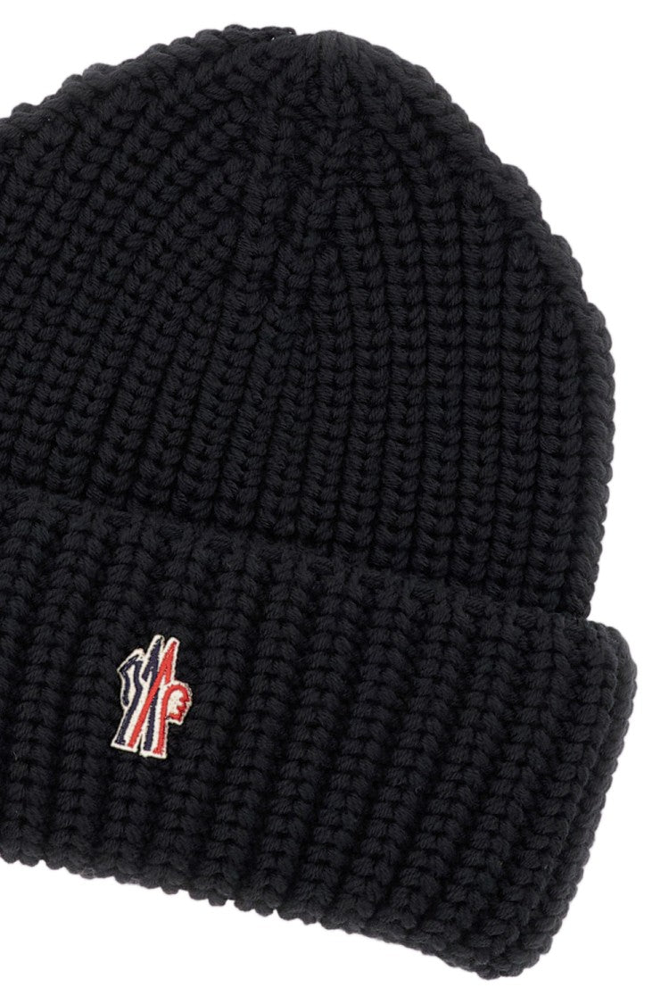 Moncler Grenoble Knitted Wool Hat With Braided Pattern