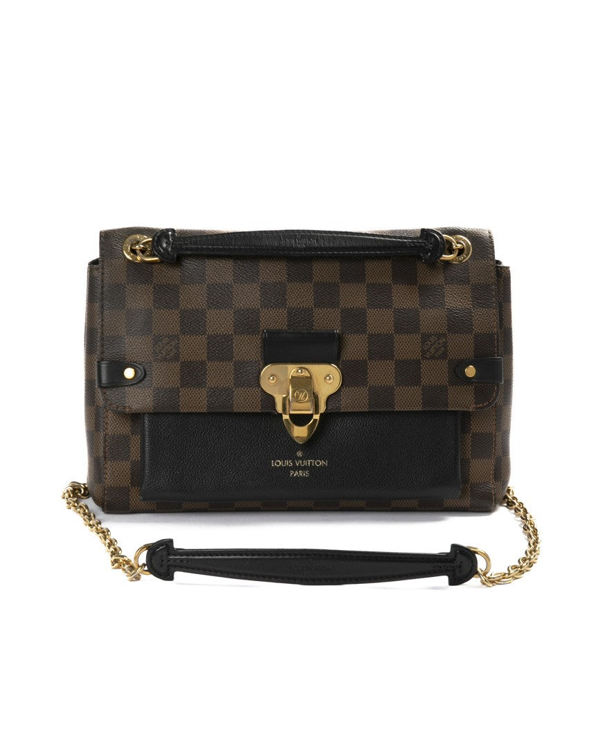 Louis Vuitton Black Vanin Pm Damier Ebene Canvas Shoulder Bag
