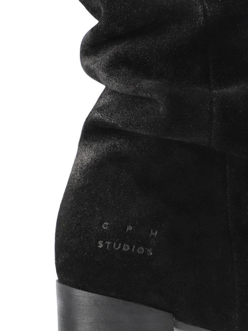 Copenhagen Black Stivale Color Nero Pointed Toe Suede Ankle Boots
