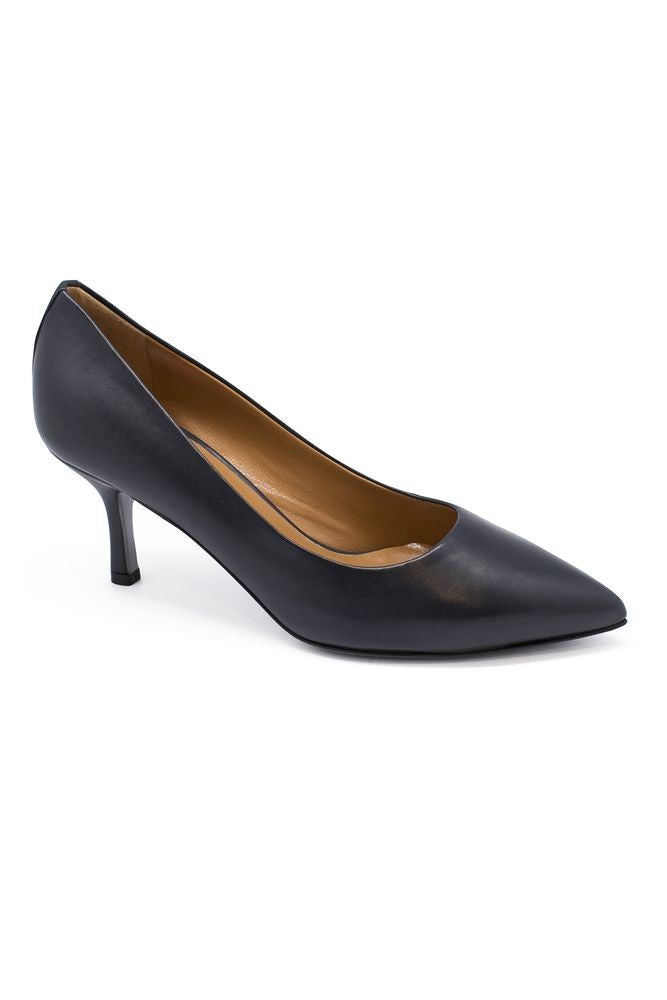 Walter Steiger Pointed Toe Blue Leather Pumps