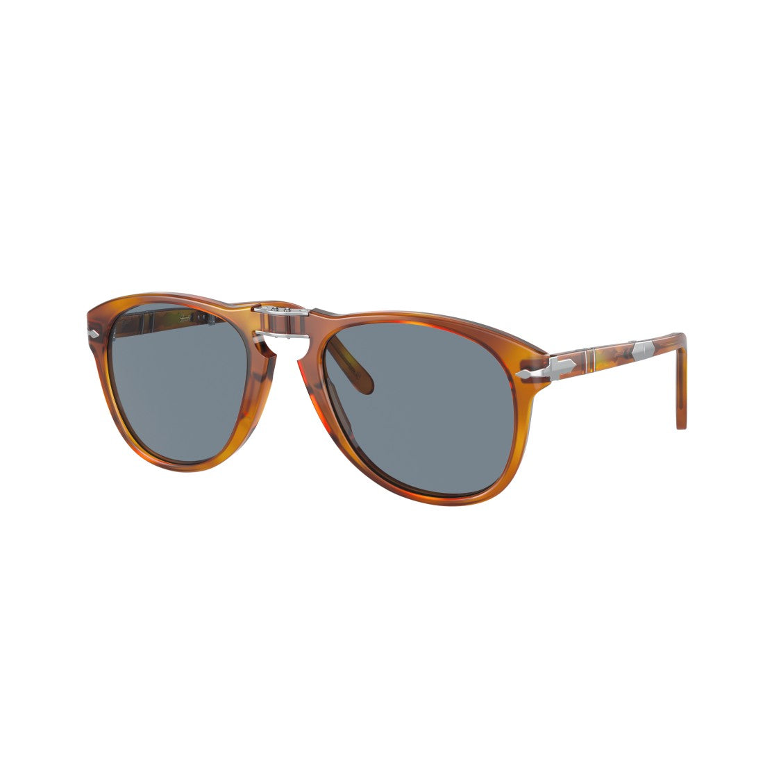Persol 0Po0714sm Translucent Tortoiseshell Acetate Sunglasses With Silver Hardware
