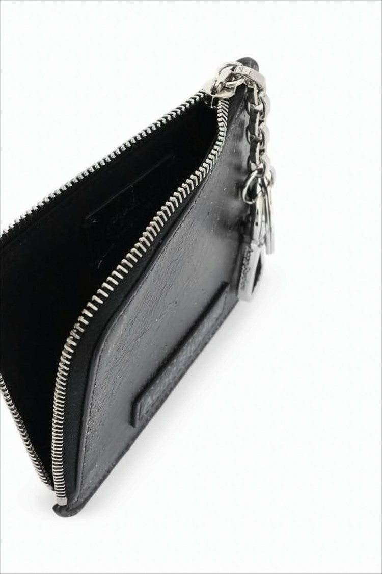 Acne Studios Compact Textured Cowhide Leather Wallet With Zip-Around Closure