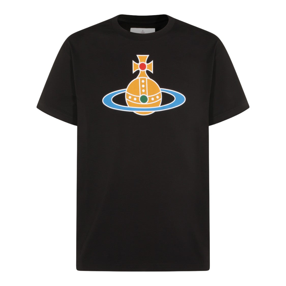 Vivienne Westwood Black Short-Sleeve T-Shirt With Graphic Emblem