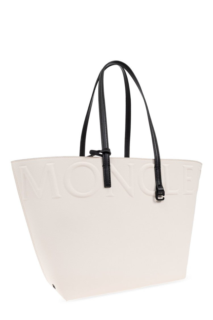 Moncler White Minimalist Handbag With Structured Silhouette