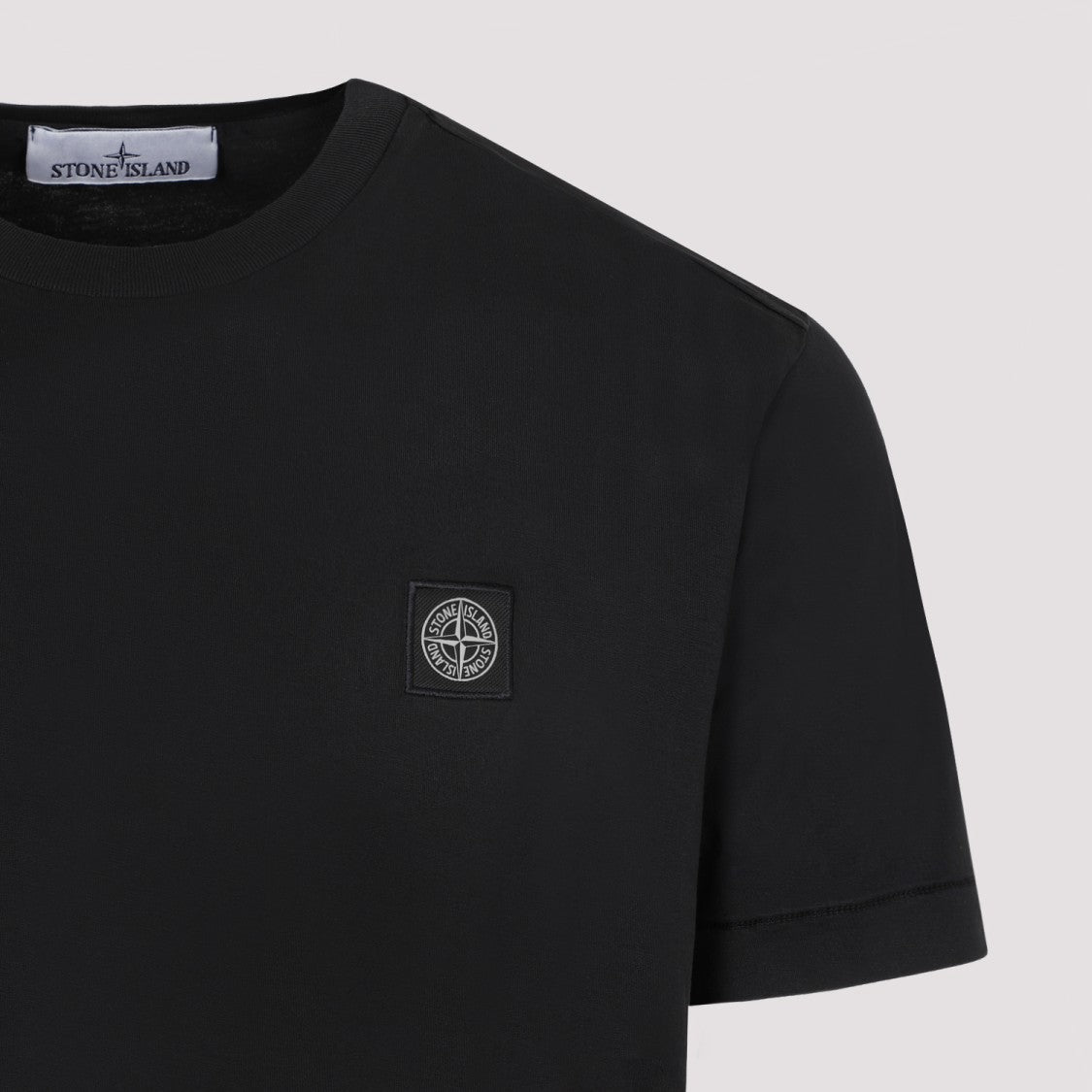 Stone Island Black Cotton T-Shirt