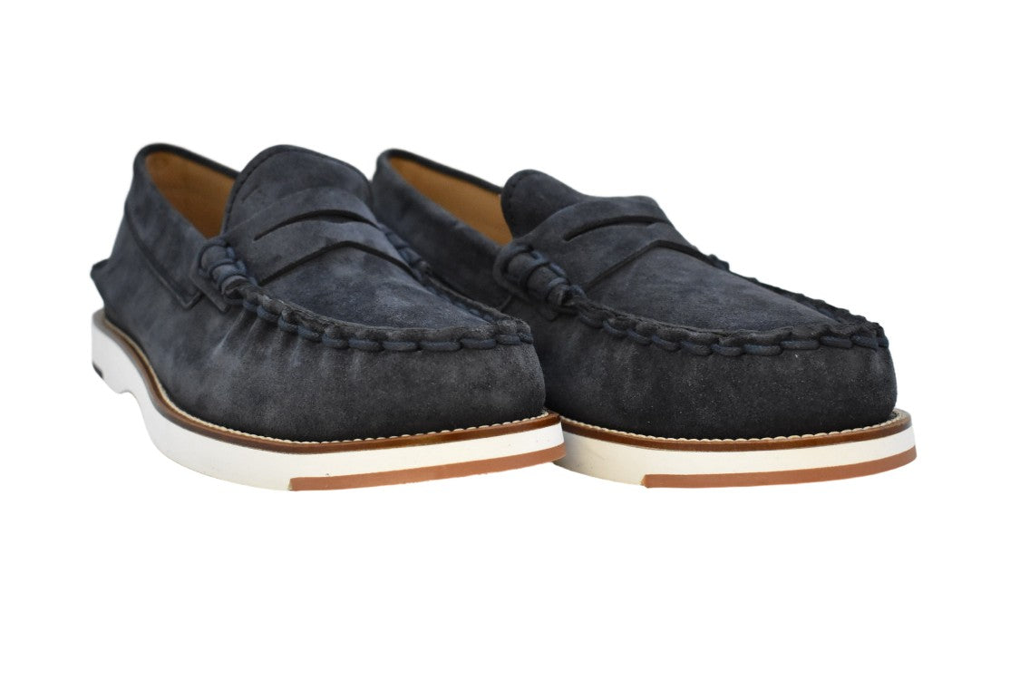 Tod's Moccasin-Inspired Blue Flat Shoes