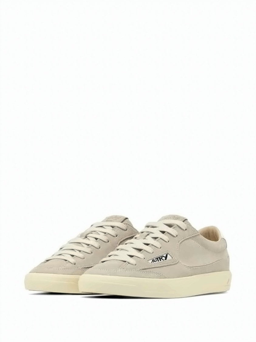 Autry Suede Low-Top Sneakers With Leather Accents And Rubber Sole