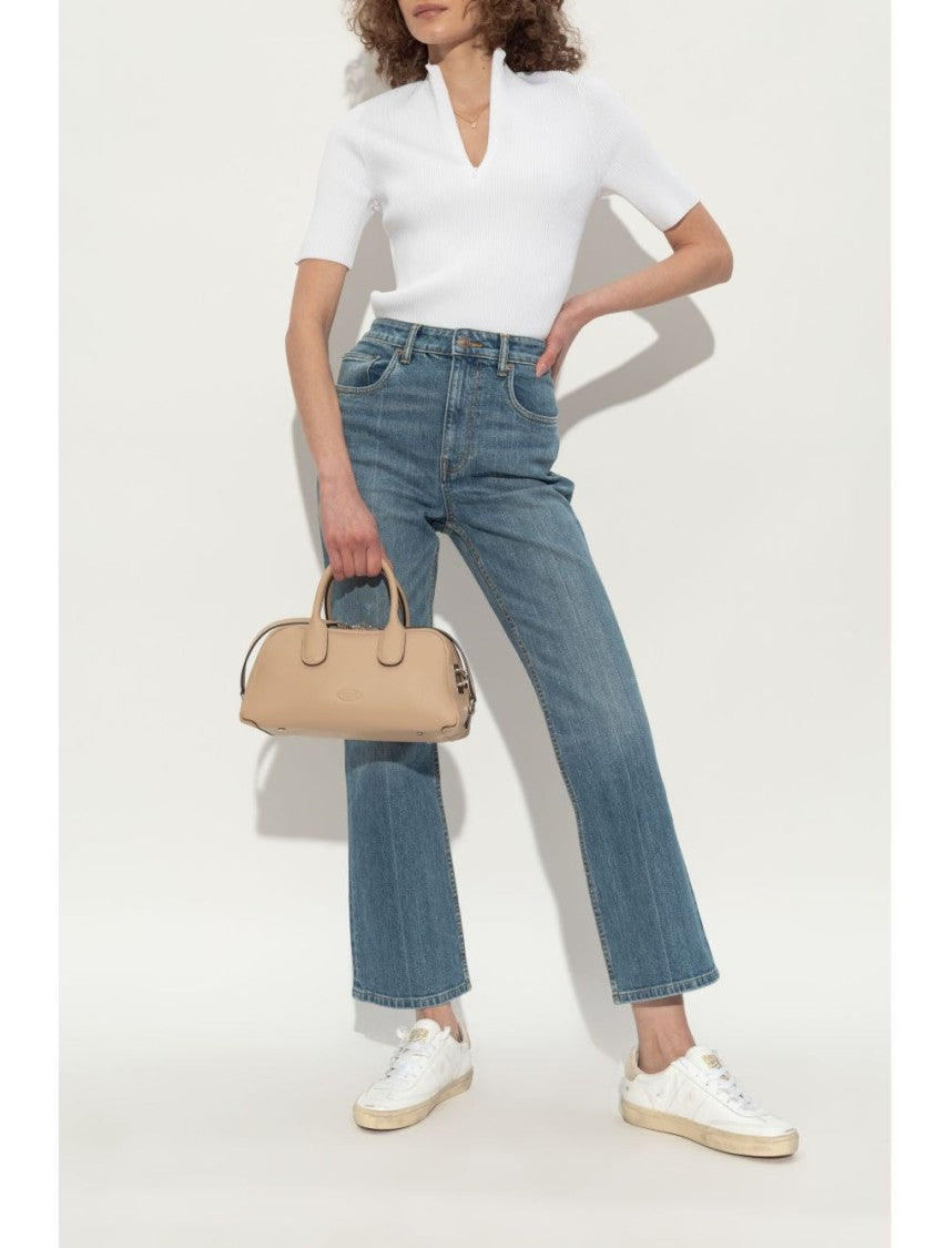 Golden Goose White Leather Sneakers With Distressed Detailing