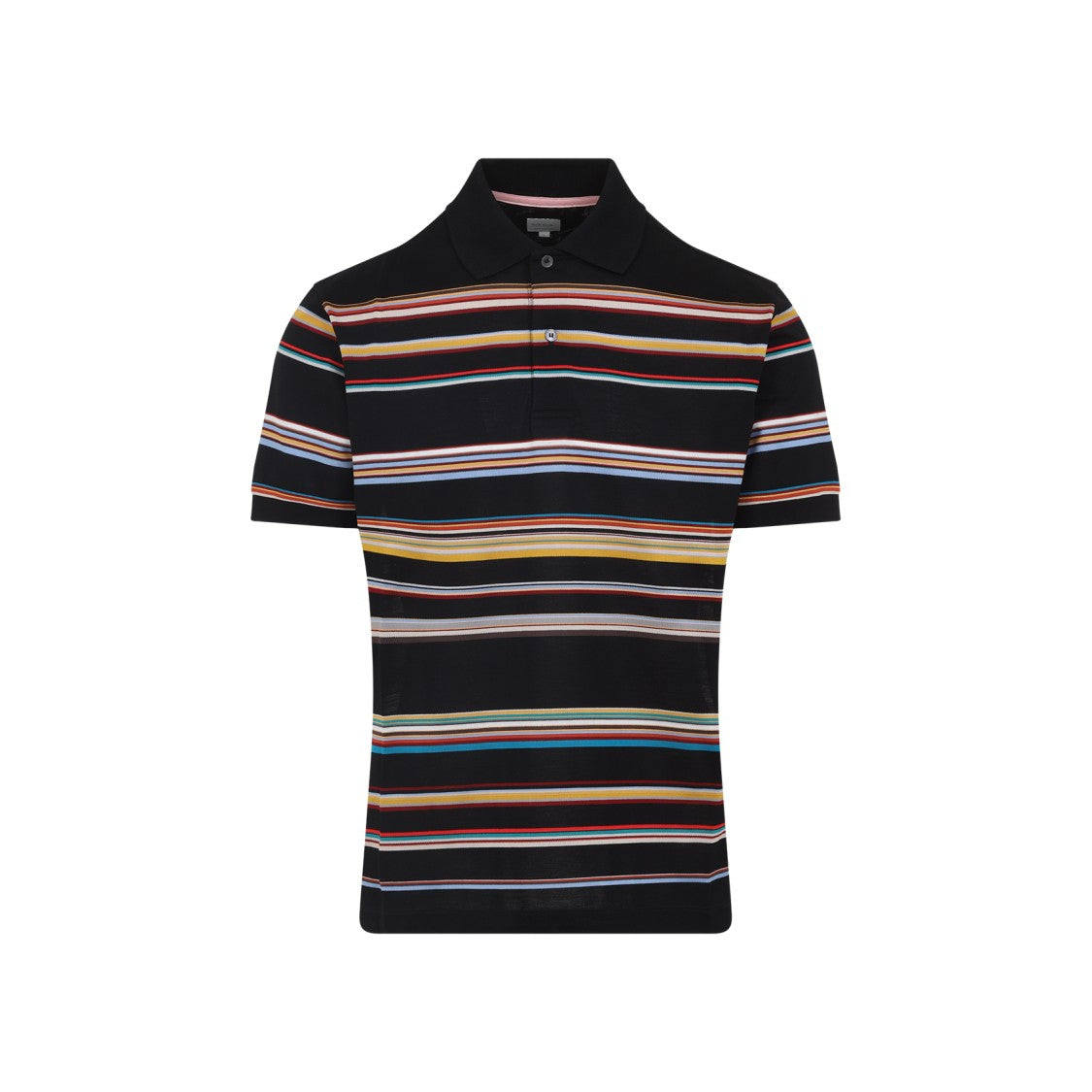 Paul Smith Horizontal Stripe Polo Shirt With Sophisticated Collar