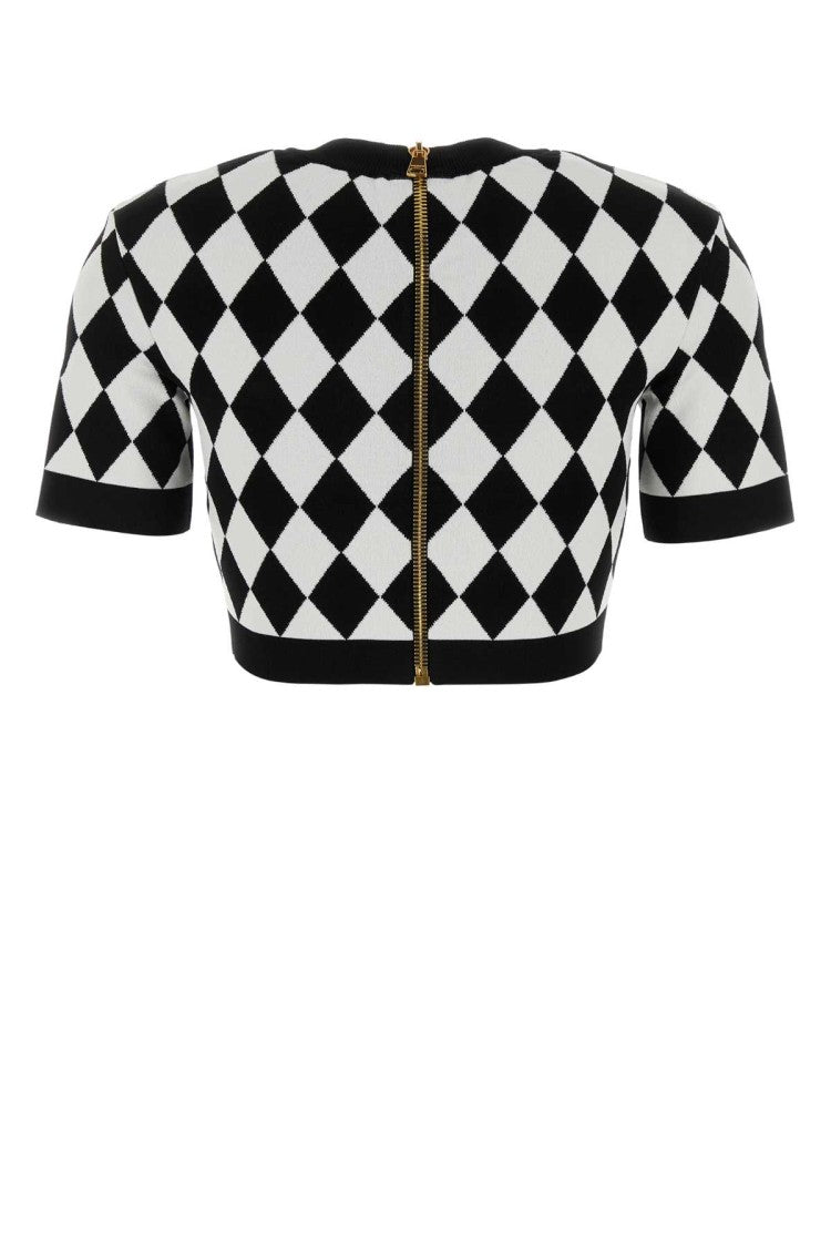 Balmain Embroidered Viscose Blend Top