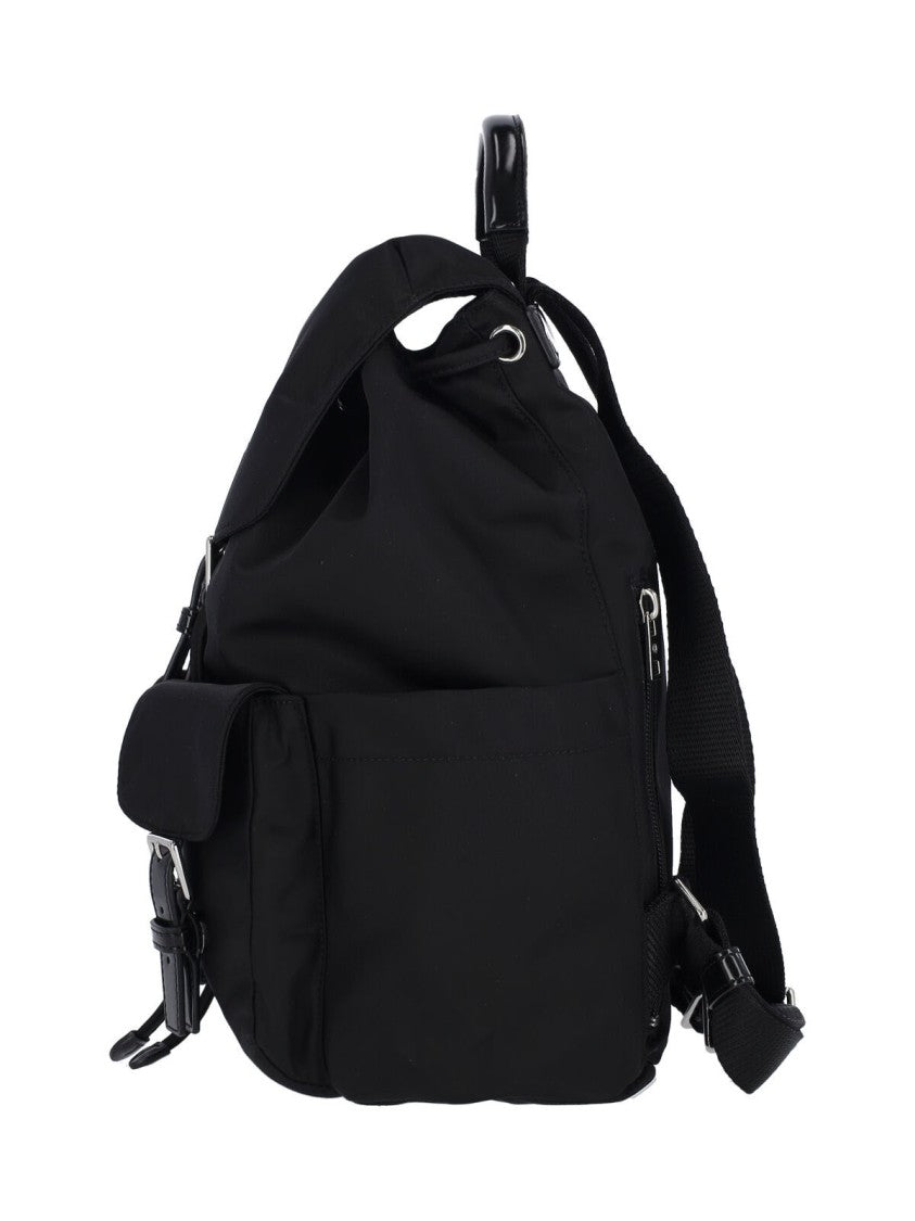 Tory Burch Virginia Black Fabric Drawstring Buckle Backpack
