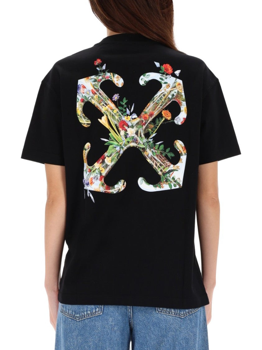 Off-White Graphic Black T-Shirt With Iconic Logo