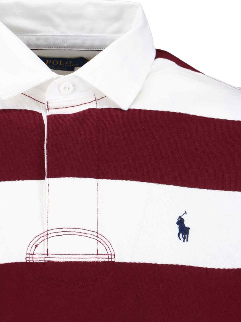 Polo Ralph Lauren "Rugby Shirt" Polo – White And Bordeaux