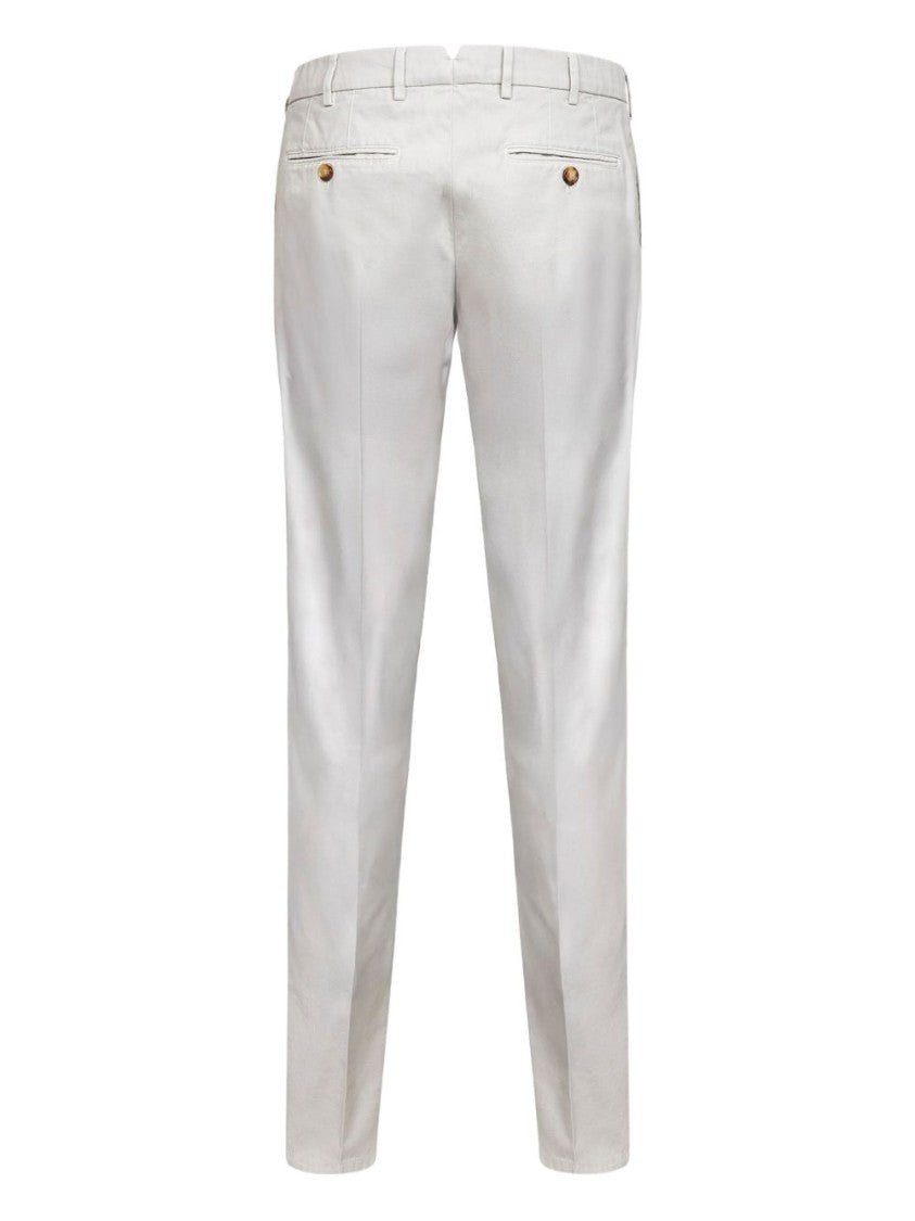 Brunello Cucinelli Tailored Grey Trousers With Classic Straight Leg Design