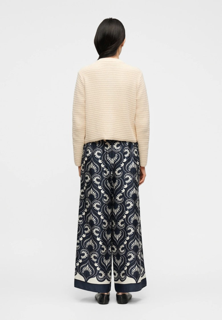 Max Mara Ecru Cotton Blend Cardigan Sweater