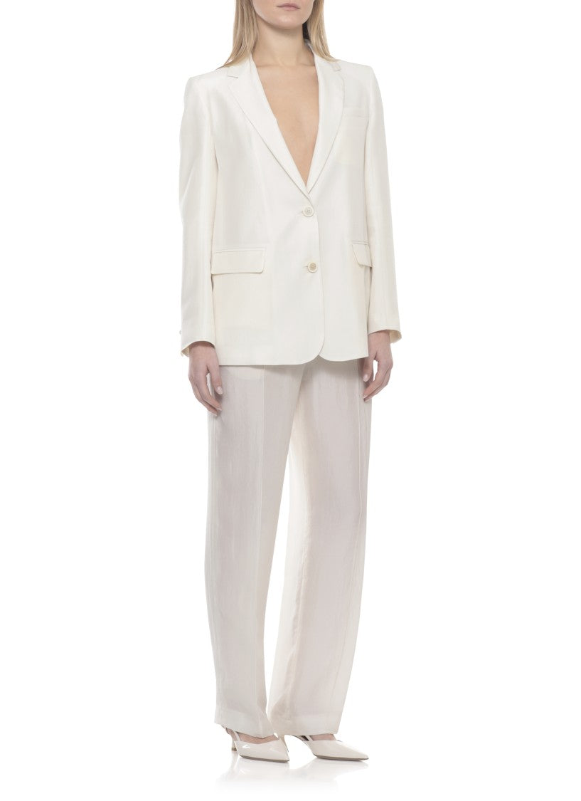 Fabiana Filippi Ivory Jewel Button Blazer
