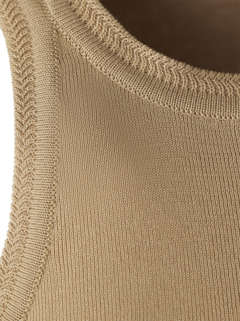Max Mara Fitted Ribbed Cotton Top