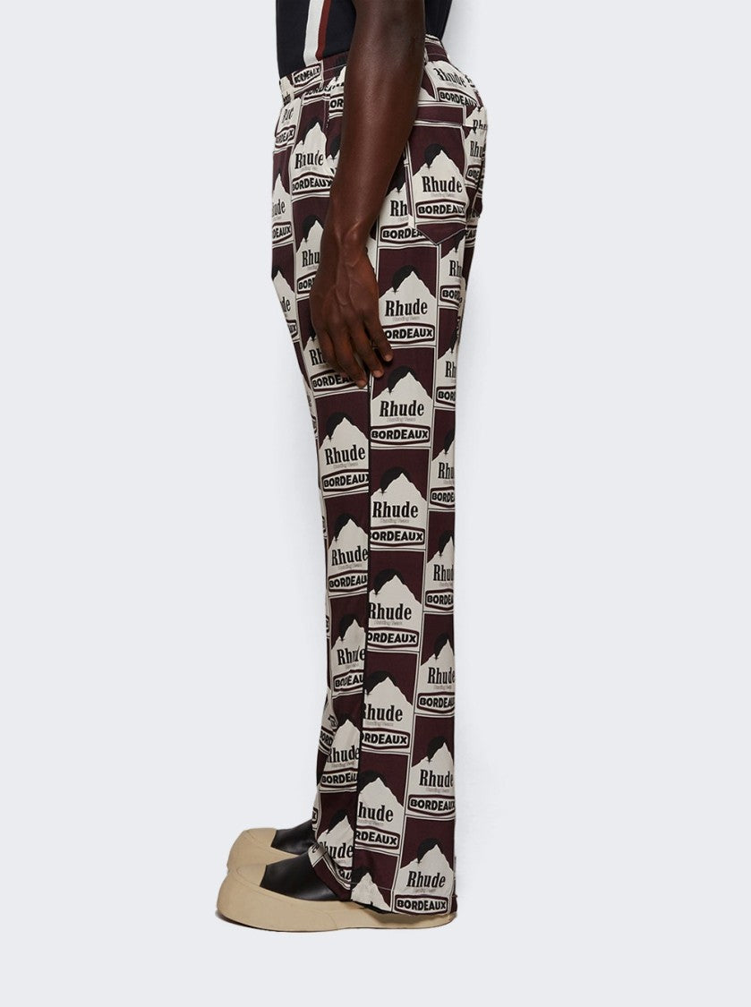 Rhude Moonlight Bordeaux Pj Pant Maroon