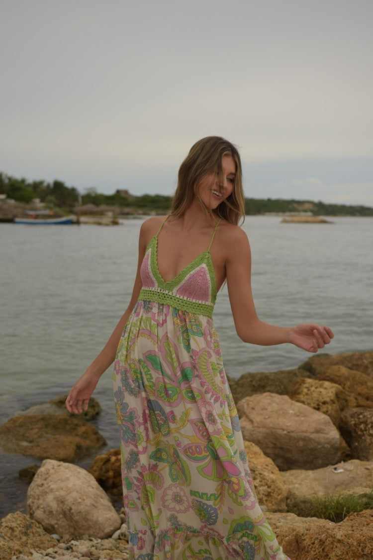 Miss June Long Dress Hortensia